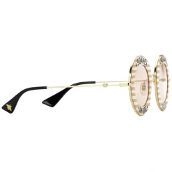 Gucci Eyewear Gucci - Round Frame Acetate Sunglasses - Beige White - - Avvenice