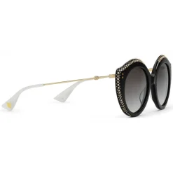 Gucci Eyewear Gucci - Round Frame Acetate Sunglasses - Black Acetate - - Avvenice^ Sunglasses & Eyewear