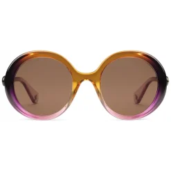 Gucci Eyewear Gucci - Round Frame Acetate Sunglasses - Yellow and Pink Shadow Effect - - Avvenice^ Sunglasses & Eyewear