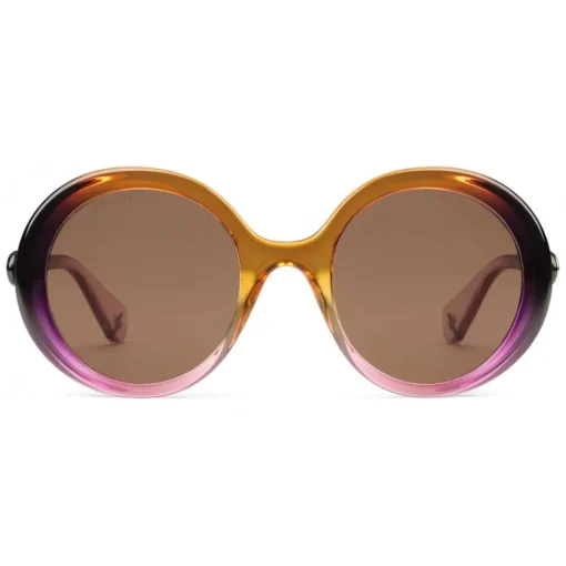 Gucci Eyewear Gucci - Round Frame Acetate Sunglasses - Yellow and Pink Shadow Effect - - Avvenice^ Sunglasses & Eyewear