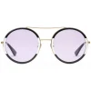 Gucci Eyewear Gucci - Round Frame Metal Sunglasses - Black and Ivory - - Avvenice