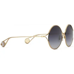 Gucci Eyewear Gucci - Round Frame Metal Sunglasses - Gold and Silver - - Avvenice^ Sunglasses & Eyewear