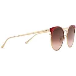 Gucci Eyewear Gucci - Round Frame Metal Sunglasses - Red Enamle - - Avvenice^ Sunglasses & Eyewear