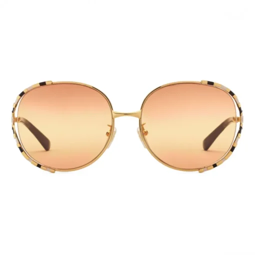 Gucci Eyewear Gucci - Round Metal Sunglasses - Gold Ivory Black - - Avvenice