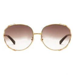Gucci Eyewear Gucci - Round Metal Sunglasses - Gold Beige Ivory - - Avvenice^ Sunglasses & Eyewear