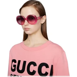 Gucci Eyewear Gucci - Round Sunglasses - Pink - - Avvenice