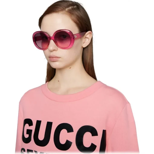 Gucci Eyewear Gucci - Round Sunglasses - Pink - - Avvenice