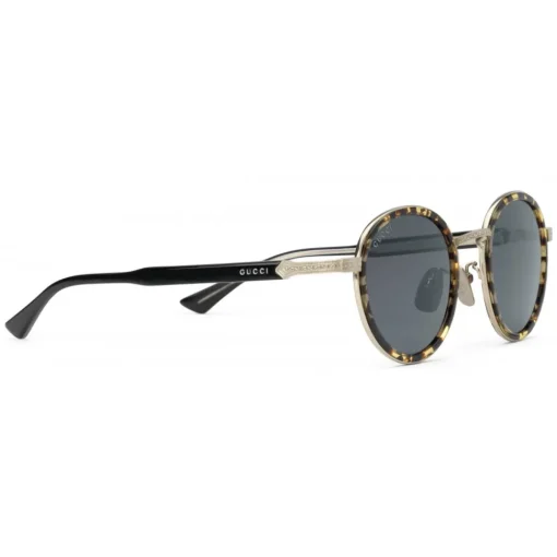 Gucci Eyewear Gucci - Round Titanium Sunglasses - Titanium with GG Engraved - - Avvenice