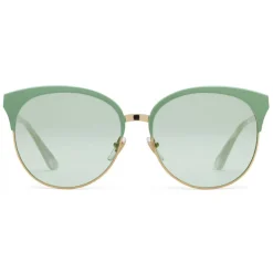 Gucci Eyewear Gucci - Specialized Fit Round Frame Metal Sunglasses - Sage Green - - Avvenice^ Sunglasses & Eyewear