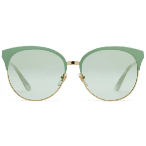 Gucci Eyewear Gucci - Specialized Fit Round Frame Metal Sunglasses - Sage Green - - Avvenice^ Sunglasses & Eyewear