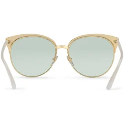 Gucci Eyewear Gucci - Specialized Fit Round Frame Metal Sunglasses - Sage Green - - Avvenice^ Sunglasses & Eyewear