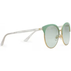Gucci Eyewear Gucci - Specialized Fit Round Frame Metal Sunglasses - Sage Green - - Avvenice^ Sunglasses & Eyewear