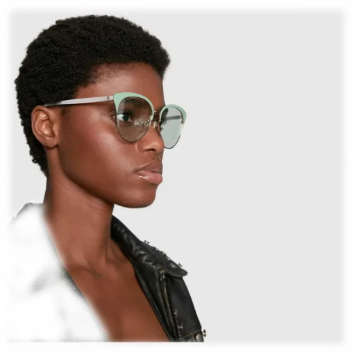 Gucci Eyewear Gucci - Specialized Fit Round Frame Metal Sunglasses - Sage Green - - Avvenice^ Sunglasses & Eyewear