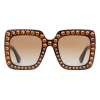 Gucci Eyewear Gucci - Square Acetate Sunglasses Elton John - Dark Blue - - Avvenice
