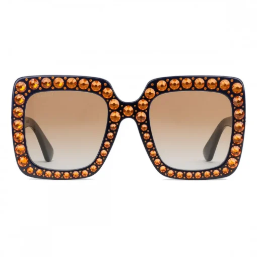 Gucci Eyewear Gucci - Square Acetate Sunglasses Elton John - Dark Blue - - Avvenice