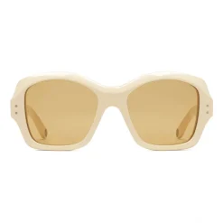 Gucci Eyewear Gucci - Square Acetate Sunglasses - Ivory Gold Details - - Avvenice