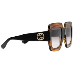 Gucci Eyewear Gucci - Square Acetate Sunglasses - Black and Turtle Acetate - - Avvenice