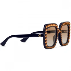 Gucci Eyewear Gucci - Square Acetate Sunglasses Elton John - Dark Blue - - Avvenice