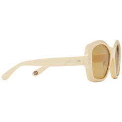 Gucci Eyewear Gucci - Square Acetate Sunglasses - Ivory Gold Details - - Avvenice