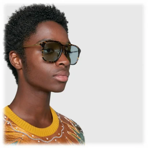 Gucci Eyewear Gucci - Square Acetate Sunglasses - Dark Spotted Turtle - - Avvenice^ Sunglasses & Eyewear