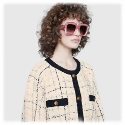 Gucci Eyewear Gucci - Square Acetate Sunglasses - Pink - - Avvenice