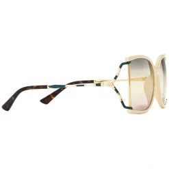 Gucci Eyewear Gucci - Square Frame Acetate and Metal Sunglasses - Ivory - - Avvenice