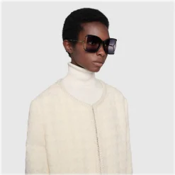 Gucci Eyewear Gucci - Square Frame Acetate and Metal Sunglasses - Black - - Avvenice^ Sunglasses & Eyewear