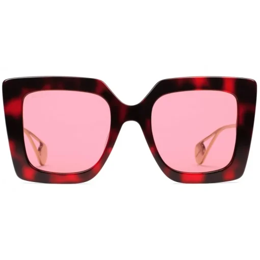 Gucci Eyewear Gucci - Square Frame Sunglasses - Red and Black Tortoiseshell - - Avvenice