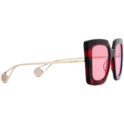 Gucci Eyewear Gucci - Square Frame Sunglasses - Red and Black Tortoiseshell - - Avvenice