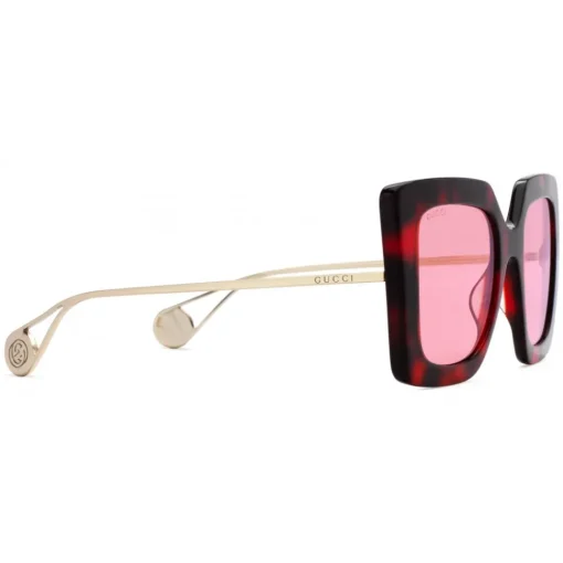 Gucci Eyewear Gucci - Square Frame Sunglasses - Red and Black Tortoiseshell - - Avvenice