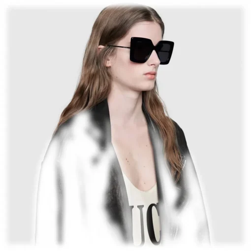 Gucci Eyewear Gucci - Square Frame Sunglasses - Glossy Black - - Avvenice^ Sunglasses & Eyewear