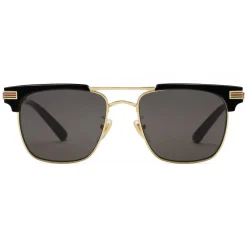 Gucci Eyewear Gucci - Square Metal Sunglasses - Gold and Black Acetate - - Avvenice