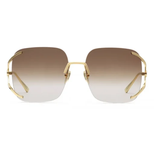 Gucci Eyewear Gucci - Square Metal Sunglasses - Brown - - Avvenice^ Sunglasses & Eyewear