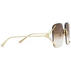 Gucci Eyewear Gucci - Square Metal Sunglasses - Brown - - Avvenice^ Sunglasses & Eyewear