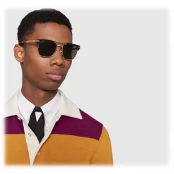 Gucci Eyewear Gucci - Square Metal Sunglasses - Gold and Black Acetate - - Avvenice