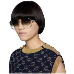 Gucci Eyewear Gucci - Square Metal Sunglasses - Brown - - Avvenice^ Sunglasses & Eyewear