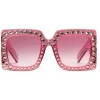 Gucci Eyewear Gucci - Square Oversize Acetate Sunglasses - Pink with Crystals - - Avvenice^ Sunglasses & Eyewear