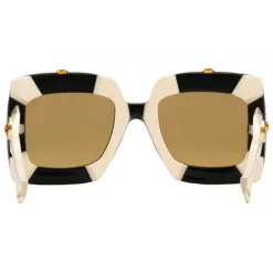 Gucci Eyewear Gucci - Square Oversize Sunglasses with Swarovski Crystals - White - - Avvenice