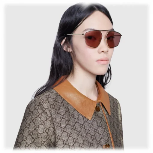 Gucci Eyewear Gucci - Square Sunglasses with Optimal Fit - Brick Red - - Avvenice^ Sunglasses & Eyewear