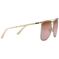 Gucci Eyewear Gucci - Square-Frame Sunglasses - Gold Burgundy - - Avvenice