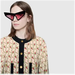 Gucci Eyewear Gucci - Sunglasses with Mask Frame - Glossy Black - - Avvenice