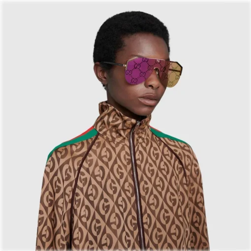 Gucci Eyewear Gucci - Sunglasses with Mask Frame - GG Mirror Lenses - - Avvenice
