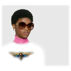 Gucci Eyewear Gucci - SunglassesRound Injection Sunglasses - Tortoise Injection Frame - - Avvenice
