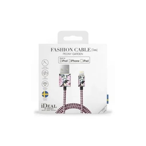 iDeal of Sweden - Fashion Cable - Peony Garden - iPhone - Apple - Lightning MFI Certified by Apple - New Fashion Collection - Avvenice^ Accessories