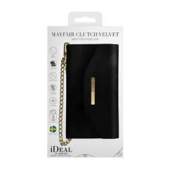 iDeal of Sweden - Mayfair Clutch Velvet Cover - Black - iPhone X / XS - iPhone Case - New Fashion Collection - Avvenice^ Case