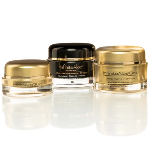 InfiniteAloe - Skin Care - Gold Anti-Aging & Microdermabrasion Formula - Luxury Organic Cream - Aloe Vera - Cruelity Free - Avvenice^ Natural Cosmetics