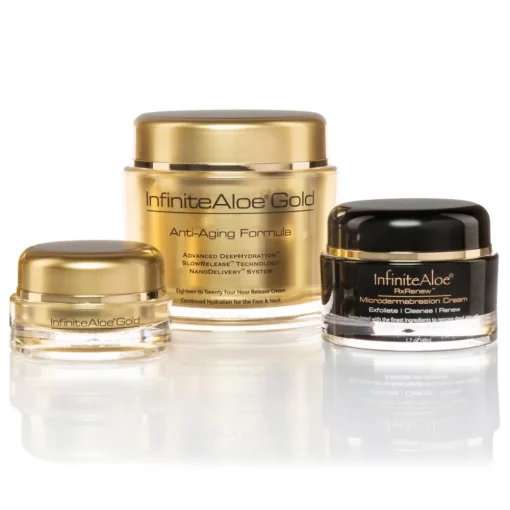 InfiniteAloe - Skin Care - Gold Anti-Aging & Microdermabrasion Formula - Luxury Organic Cream - Aloe Vera - Cruelity Free - Avvenice^ Natural Cosmetics