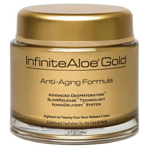 InfiniteAloe - Skin Care - Gold Anti-Aging & Microdermabrasion Formula - Luxury Organic Cream - Aloe Vera - Cruelity Free - Avvenice^ Natural Cosmetics