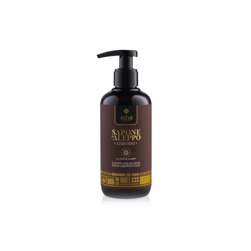Isha Cosmetics - Aleppo Liquid Soap 25% Laurel Oil - 250 ml - Organic - Natural - Vegetable Exclusive Soap - Avvenice^ Natural Cosmetics