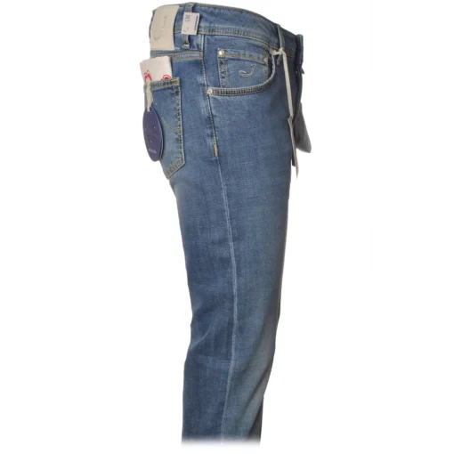 Jacob Coh\u00ebn Jacob Cohën - 5 Pocket Jeans Straight Leg - Light Blue Denim - Trousers - Made in Italy - Luxury Exclusive Collection - Avvenice^ Trousers
